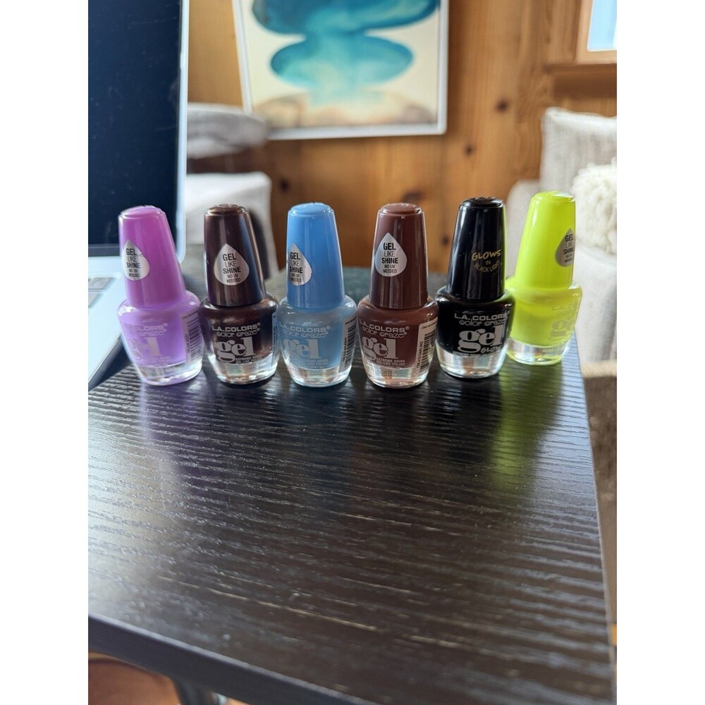 L A Colors Color Craze /Gel /metal Like Shine Nail Polish -l2 Bottles